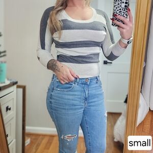 Ann Taylor LOFT | Striped Sweater Top
